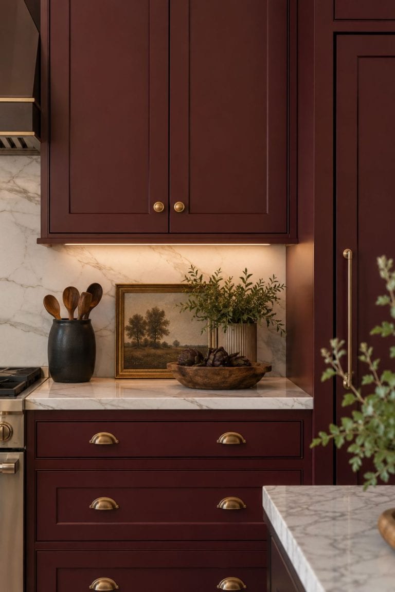 10 Burgundy Kitchen Cabinet Ideas That Make Your Kitchen Feel Expensive