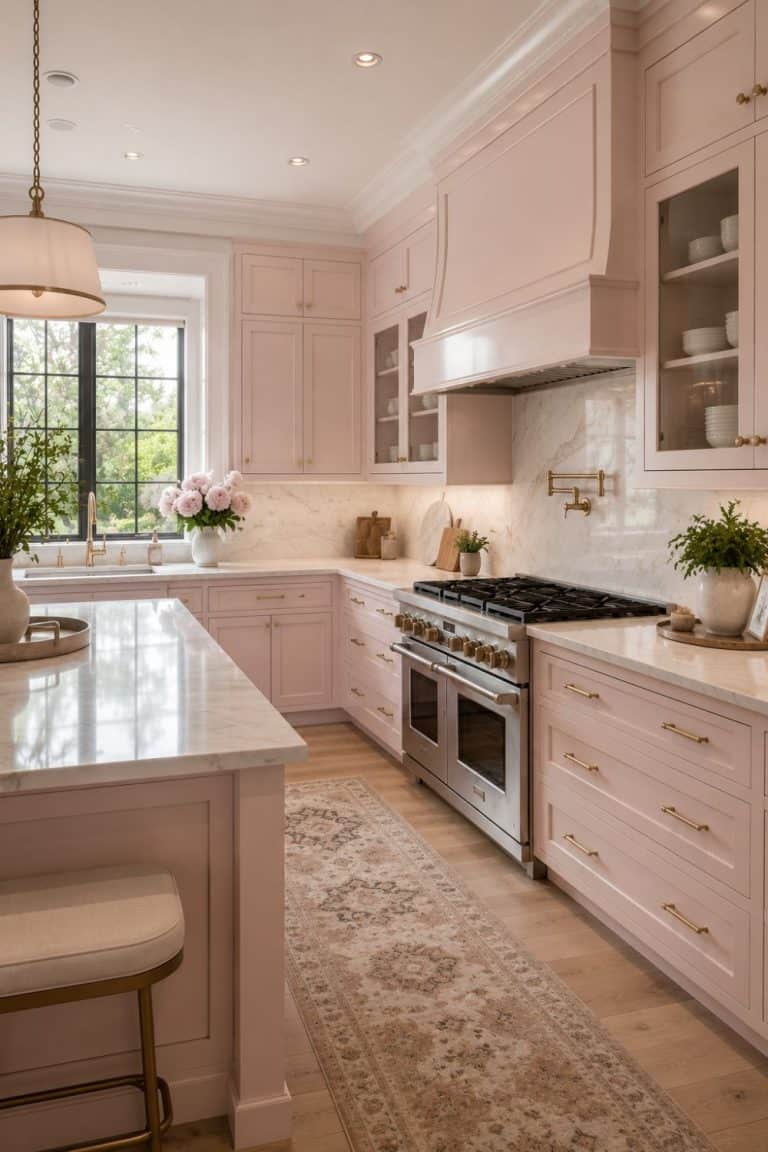 17 Pink Kitchen Cabinets That Make White Kitchens Look Boring